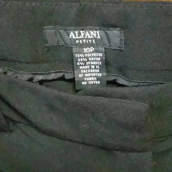 Alfani Petite Black Trouser Pants - Picture 2 of 7